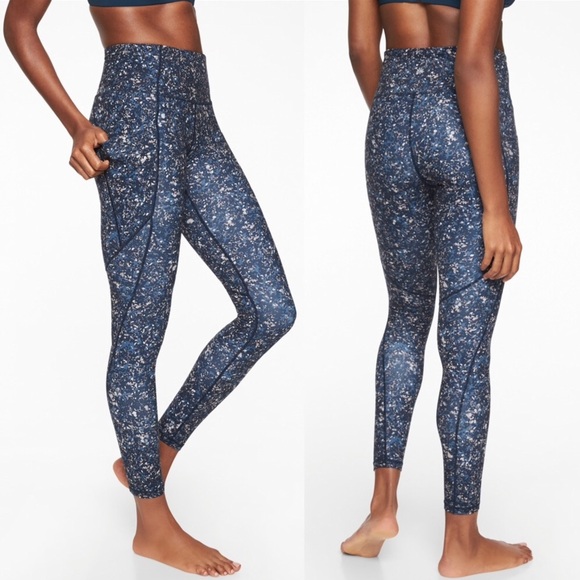Athleta Sandstone Stash Pocket Salutation Leggings - Picture 1 of 8